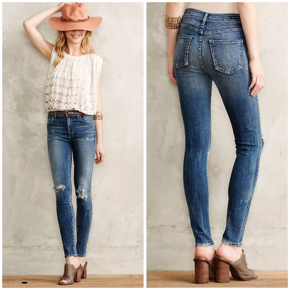 COH Rocket high rise skinny distressed jeans size 24